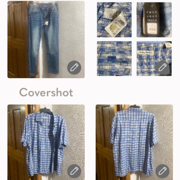 The perfect👖NYC 34x30+Tommy Bahama Silk buttonup L - Picture 1 of 17